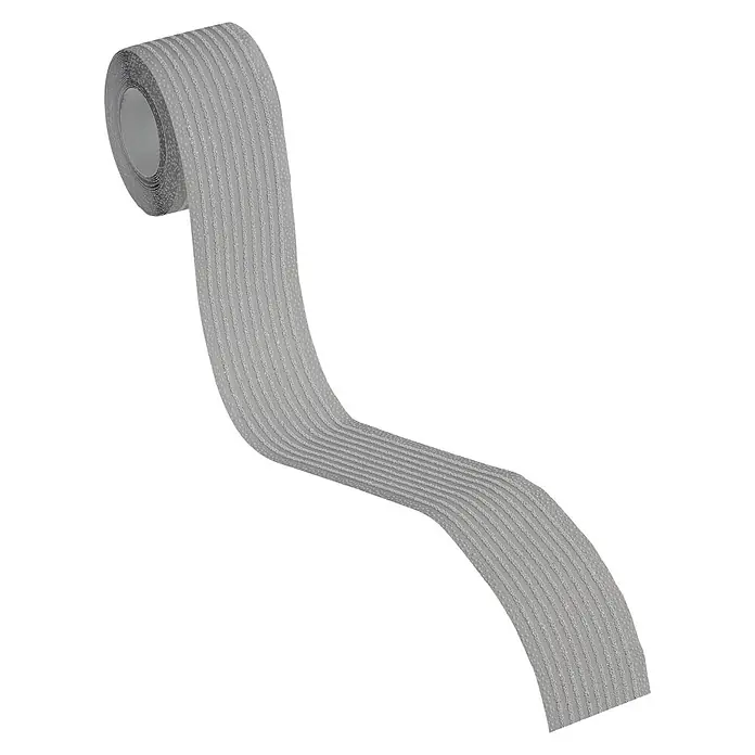 A.S. Création Only Borders 11 Tapetenborte Streifen - Kunststoff, Grau - Eine Rolle graues Sporttape mit wellenförmigem Muster. Ideal zur Unterstützung und Stabilisierung von Muskeln und Gelenken beim Sport.