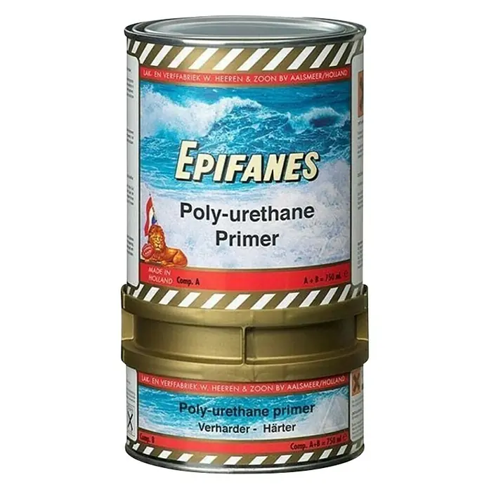 Epifanes Primer - Weiß, 750 ml - Epifanes Polyurethan Primer Dose, ein hochwertiges Produkt für Bootslackierungen, bietet exzellenten Schutz und Haftung für langanhaltende Ergebnisse.
