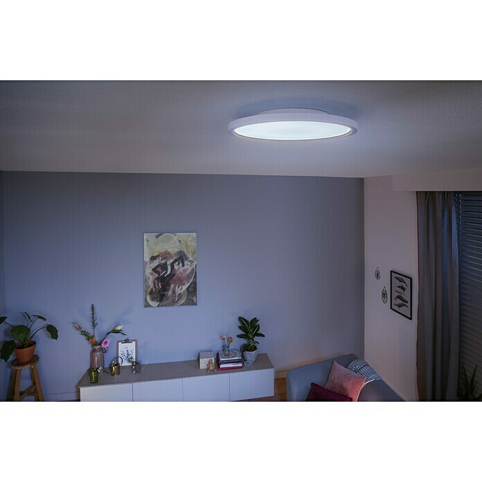 Philips Hue LED-Panel rund Aurelle (21 W, Ø x H: 39,5 x 4,7 cm, Weiß, Warmweiß) | BAUHAUS