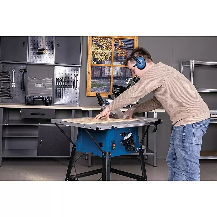 Scheppach Tischkreissäge HS100S2.000 W, Durchmesser Sägeblatt: 250 mm, Schnitttiefe bei 90 °: 85 mm