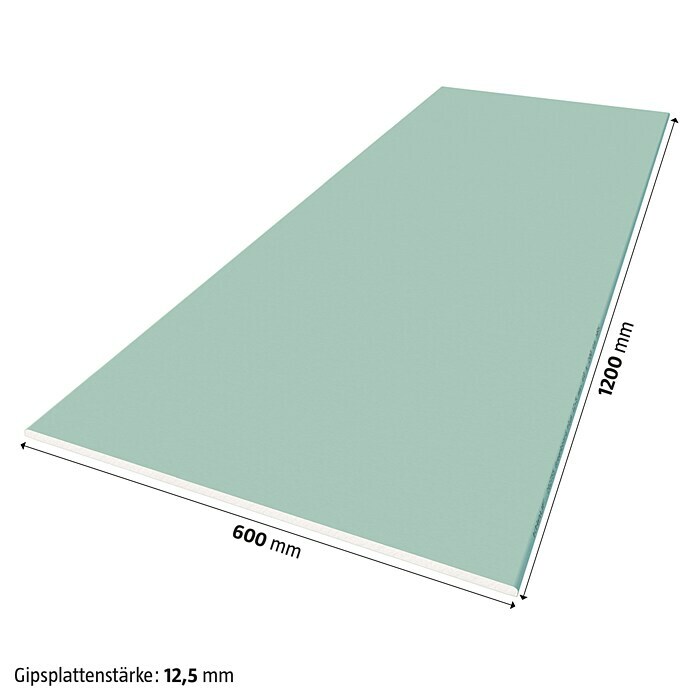 Knauf Gipskartonplatte Greenboard Plus GKBI (2.000 x 600 x 12,5 mm, Imprägniert)