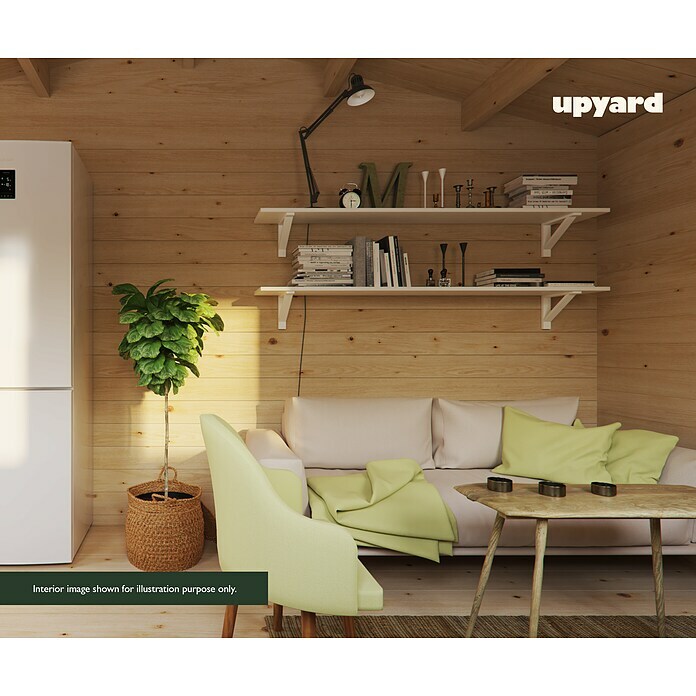 Upyard Gartenhaus Malbec (Außenmaß inkl. Dachüberstand (B x T): 356 x 365 cm, Holz, Natur) | BAUHAUS