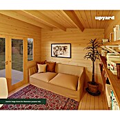 Upyard Gartenhaus Riesling (Außenmaß inkl. Dachüberstand (B x T): 404 x 348 cm, Holz, Natur) | BAUHAUS