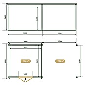 Upyard Gartenhaus Grenache (Außenmaß inkl. Dachüberstand (B x T): 605 x 348 cm, Holz) | BAUHAUS