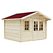 Upyard Gartenhaus Syrah (Außenmaß inkl. Dachüberstand (B x T): 356 x 358 cm, Holz, Natur) | BAUHAUS