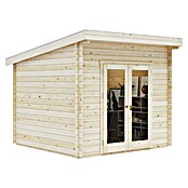 Upyard Gartenhaus Airen (Außenmaß inkl. Dachüberstand (B x T): 304 x 348 cm, Holz, Natur) | BAUHAUS