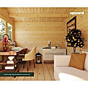 Upyard Gartenhaus Merselan (Außenmaß inkl. Dachüberstand (B x T): 353 x 348 cm, Holz, Natur) | BAUHAUS