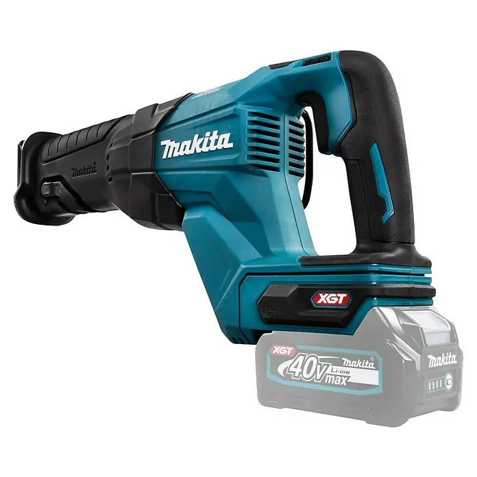 Makita XGT 40V max. Akku-Säbelsäge JR001GZ - 40 V, Ohne Akku, Leerlaufhubzahl: 0 /min - 3.000 /min - Makita XGT Akku-Säbelsäge, ein robustes und leistungsstarkes Werkzeug für anspruchsvolle Sägearbeiten im professionellen Bereich.