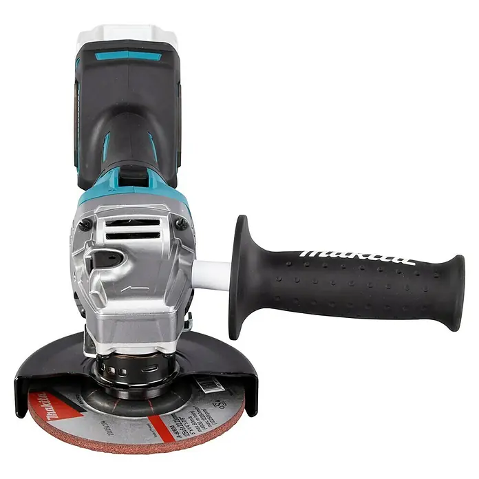 Makita XGT 40V max. Akku-Winkelschleifer GA005GZ - 40 V, Ohne Akku, Leerlaufdrehzahl: 8.500 U/min - Akkubetriebener Winkelschleifer von Makita mit Zusatzhandgriff und Schleifscheibe für vielseitige Schleifarbeiten.