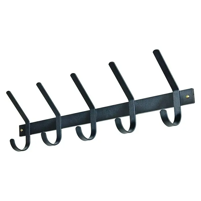 Spinder Design Garderobenleiste Dexter 5 - Anzahl Haken: 5 Stk., L x B x H: 8,2 x 70 x 21 cm - Eine Wandgarderobe mit fünf stabilen Haken zum Aufhängen von Jacken, Mänteln und Hüten. Ideal für Flur oder Garderobe.