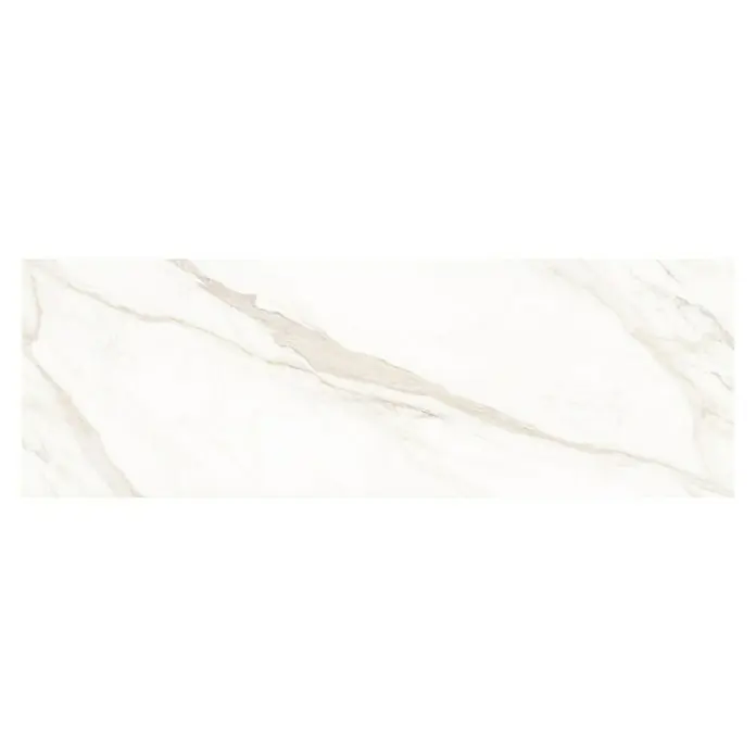 Revestimiento de pared Calacatta Gold - 30 x 90 cm, Blanco, Mate - Elegante baldosa de mármol blanco con delicadas vetas grises para un interior lujoso y elegante. Ideal para suelos y revestimientos.