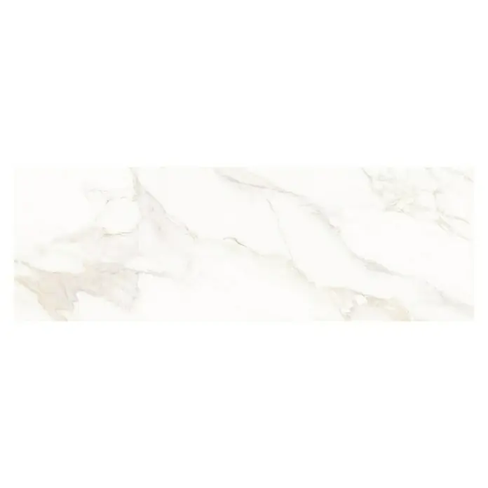 Revestimiento de pared Calacatta Gold - 30 x 90 cm, Blanco, Mate - Elegante baldosa de mármol en tonos claros con vetas delicadas, ideal para interiores elegantes. La baldosa ofrece una estética lujosa y atemporal.