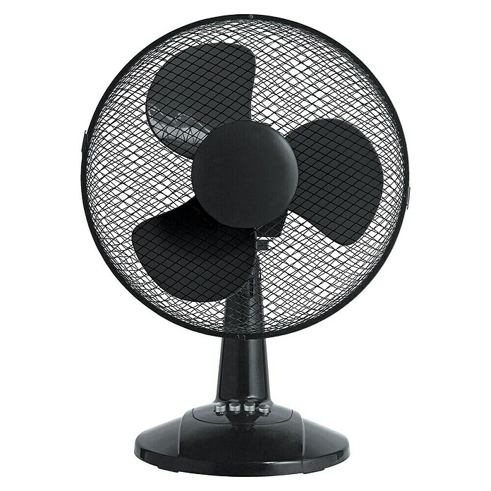 PR Klima Ventilador de sobremesa Hawai (Negro, Diámetro: 30 cm, 40 W, 1.890 m³/h)
