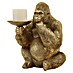 Dekofigur Gorilla mit Kerzenhalter 