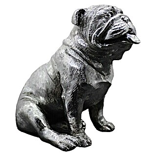 Dekofigur Englische Bulldogge (L x H: 10 x 11 cm, Silber)