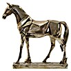 Dekofigur Pferd mit Goldfolie (L x H: 29 x 29 cm, Gold) | BAUHAUS
