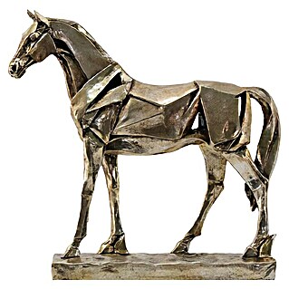 Dekofigur Pferd mit Goldfolie (L x H: 29 x 29 cm, Gold)