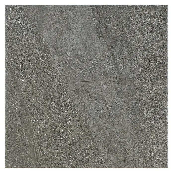Pavimento cerámico Akane - 45 x 45 cm, Grafito, Mate - Baldosa cerámica gris con patrones y texturas sutiles, ideal para diseños modernos de suelos y paredes.