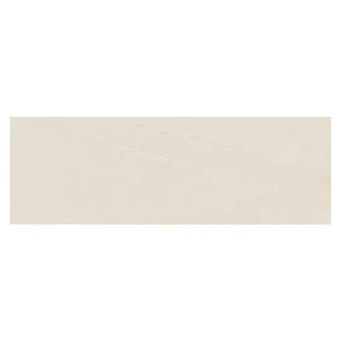 Revestimiento de pared Akane - 30 x 90 cm, Crema, Mate - Primer plano de una baldosa de gres porcelánico beige con vetas sutiles y un acabado mate, ideal para interiores contemporáneos.