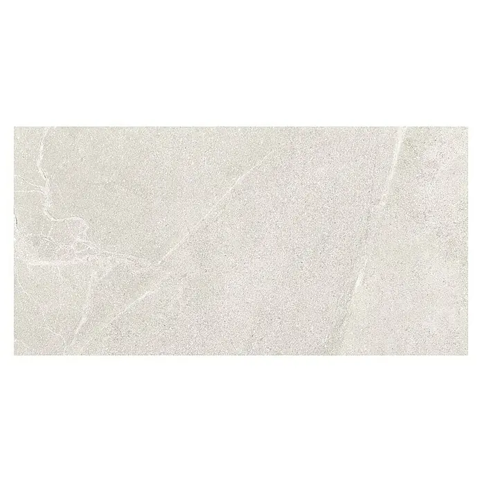 Revestimiento de pared Soul - 60 x 30 cm, Light, Mate, Rectificado - Una baldosa de suelo de gran formato y color claro con un sutil marmoleado, perfecta para interiores modernos. La baldosa ofrece una estética elegante.