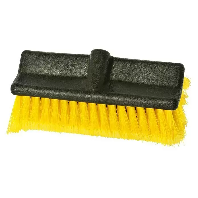 Yachticon Bürstenkopf Deluxe - Passend für: Yachticon Waschbürsten - Robuster schwarzer Kunststoffbürstenkopf mit steifen gelben Borsten, ideal zum Schrubben.