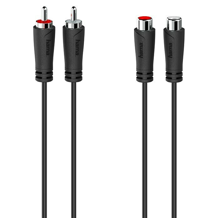 LED Kabel, 2x0,35, 0,23m, mit 3 x mini Steckdose, schwarz 