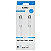 Hama Cable de conexión de antena (1,5 m, Blanco, 90 dB, Clavija coaxial, acoplador coaxial) | BAUHAUS