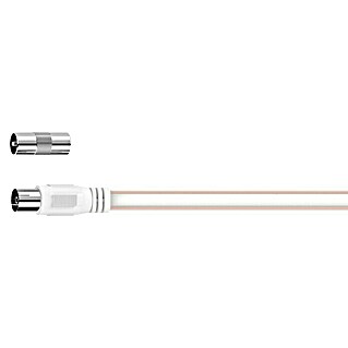 Hama Antena dipolo + adaptador coaxial (Blanco, Longitud del cable: 1,5 m)