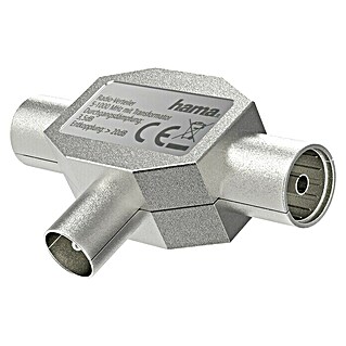 Hama Verteiler Koax-Stecker - 2 Koax-Kupplungen (3,5 dB, 22 dB)