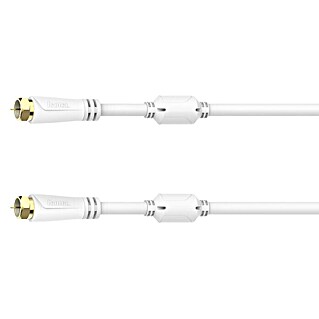 Hama Cable de conexión SAT (Blanco, 1,5 m, 100 dB)