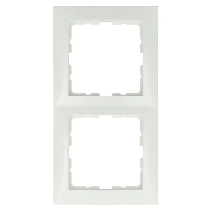 Berker S.1 Abdeckrahmen 10128989 - Polarweiß, 2-fach, Kunststoff - Weiße Doppel-Schalterabdeckung zur stilvollen Integration von zwei Schaltern in Ihrem Zuhause oder Büro.