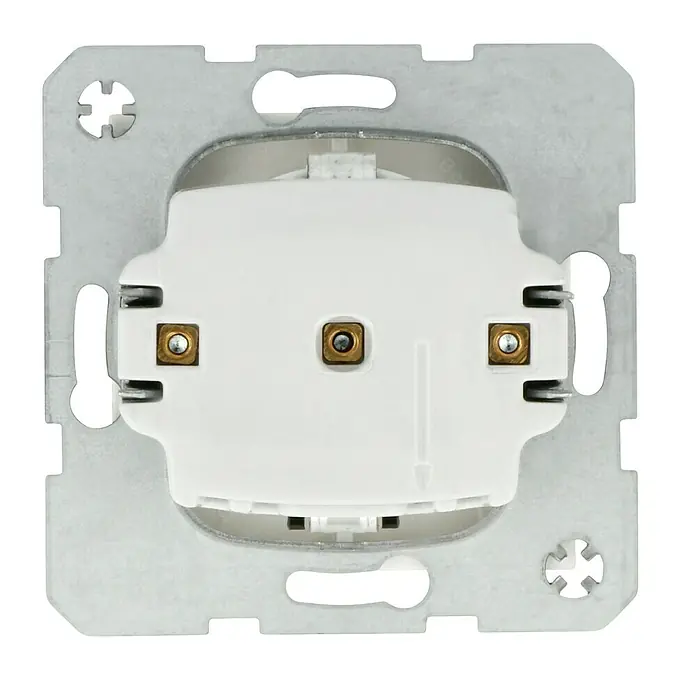 Berker S.1 Steckdose 47438989 - Polarweiß glänzend, Kunststoff, IP20 - Detailansicht eines Schalters mit Schraubklemmen, ideal für Elektroinstallationen. Robuste Bauweise für sichere Verbindungen in Hausinstallationen.
