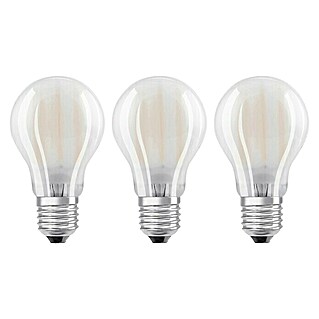 Osram Star LED-Lampen Set Glühlampenform E27 matt (E27, Nicht Dimmbar, Warmweiß, 806 lm, 7 W, 3 Stk., Matt)