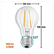 Osram LED-Leuchtmittel (5 Stk., 7 W, E27, Warmweiß, Klar)