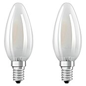 Osram Retrofit LED-Lampen Set Kerzenform E14 matt (E14, Nicht Dimmbar, Warmweiß, 470 lm, 4 W, 2 Stk.) | BAUHAUS