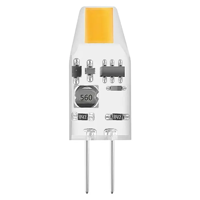 Osram LED-Lampe Pin G4 MR16 - G4, Nicht Dimmbar, Warmweiß, 100 lm, 1 W - LED-Lampe mit zwei Stiften. Kleine, energieeffiziente G4-LED-Lampe mit gelbem Licht, ideal für den Einsatz in Leuchten und als Ersatz für Halogenlampen.