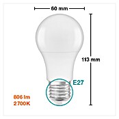 Osram Star Bombilla LED Classic A 60 (E27, No regulable, Blanco cálido, 806 lm, 8,5 W) | BAUHAUS