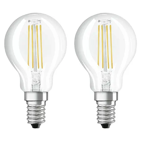 Osram Retrofit LED-Lampen Set Tropfenform E14 klar