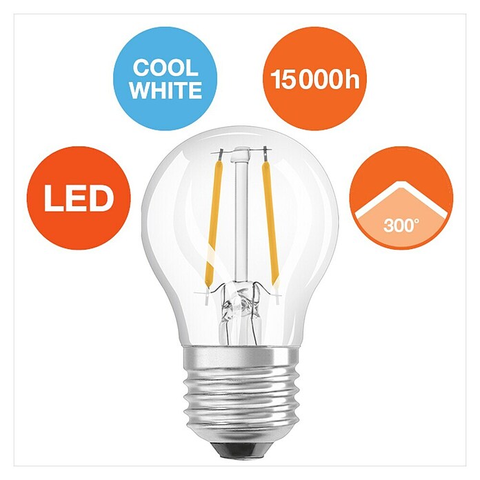 Osram Retrofit LED žarulja  (E27, Bez prigušivanja, Hladna bijela, 250 lm, 2,5 W) | BAUHAUS