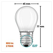 Osram Retrofit LED-Lampe Classic P 60 (E27, Nicht Dimmbar, Warmweiß, 806 lm, 7 W) | BAUHAUS