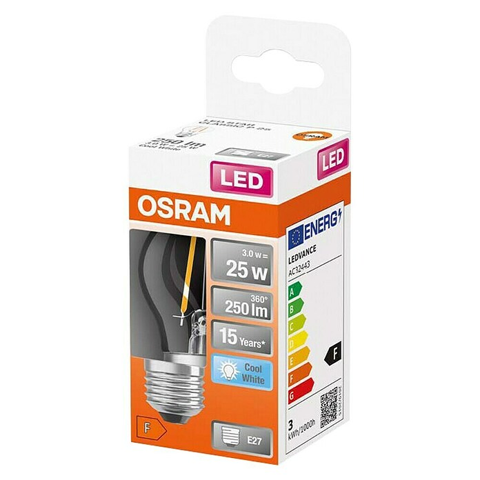Osram Retrofit LED žarulja  (E27, Bez prigušivanja, Hladna bijela, 250 lm, 2,5 W) | BAUHAUS