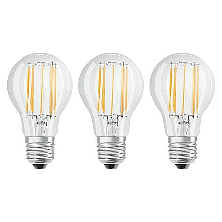 Osram LED-Lampe Glühlampenform E27 klar (E27, 11 W, 1.521 lm, Klar)