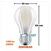 Osram Retrofit LED žarulja  (E27, Može se prigušiti, Hladna bijela, 1.055 lm, 7,5 W) | BAUHAUS
