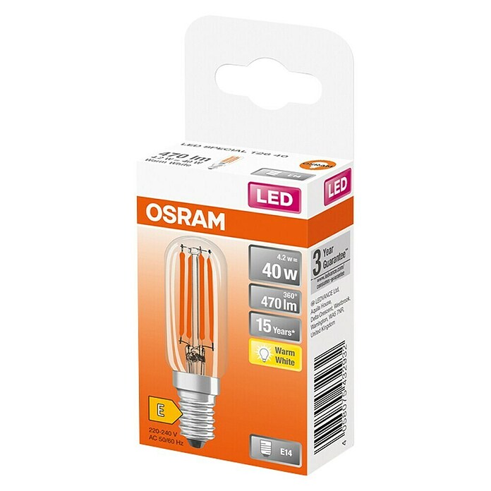 Osram LED žarulja Special T26  (E14, Bez prigušivanja, Topla bijela, 470 lm, 4 W) | BAUHAUS