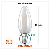 Osram LED žarulja Retrofit Classic B  (E14, Može se prigušiti, Topla bijela, 470 lm, 5 W, Mat) | BAUHAUS