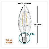 Osram LED žarulja  (E14, Bez prigušivanja, Topla bijela, 230 lm, 2 W) | BAUHAUS