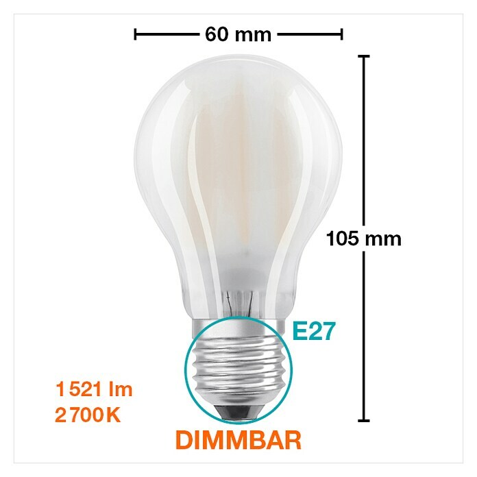 Osram Retrofit LED-Leuchtmittel Classic A