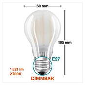Osram Retrofit Bombilla LED Classic A (E27, Intensidad regulable, Blanco cálido, 1.521 lm, 12 W) | BAUHAUS