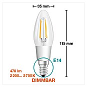 Osram Superstar LED žarulja  (E14, Može se prigušiti, Topla bijela, 470 lm, 4,5 W, Oblik svjetiljke: Svijeća) | BAUHAUS