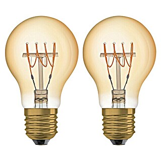 Osram LED-Lampe Vintage Glühlampenform E27 (E27, Nicht Dimmbar, Warmweiß, 550 lm, 5,9 W, Farbe: Gold)